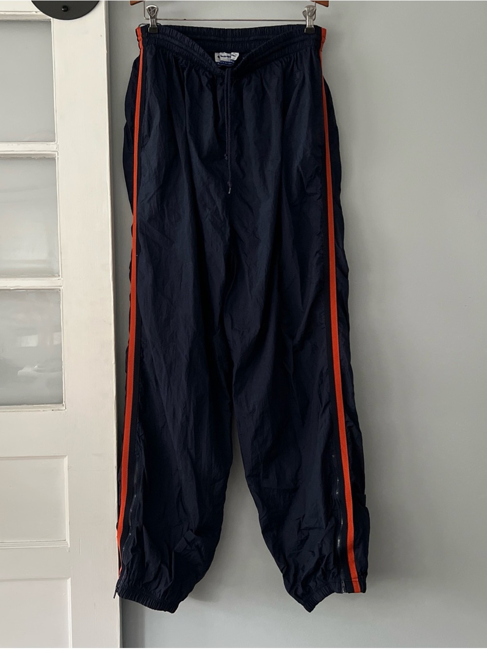 Vintage 90s Y2K Champion Baggy Nylon Track Windbreaker Pants Ankle Zip Men’s 2XL